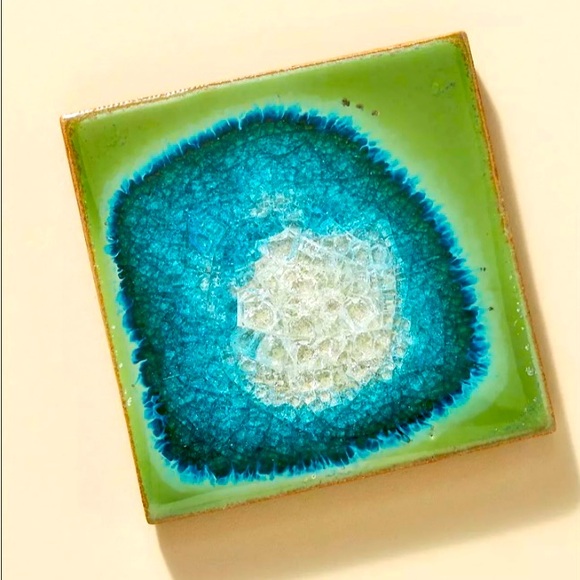 Anthropologie Designer Geode Coaster Set (4) - Picture 2 of 5